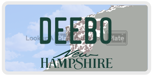 DEEBO  license plate in NH