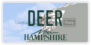 DEER  license plate in NH
