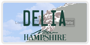 DELIA  license plate in NH