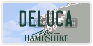 DELUCA  license plate in NH