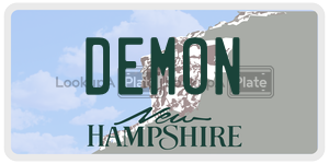 DEMON  license plate in NH