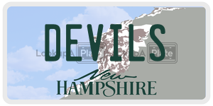 DEVILS license plate in New Hampshire