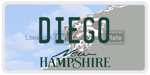 DIEGO  license plate in NH