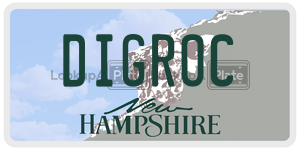 DIGROC  license plate in NH