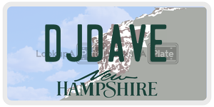 DJDAVE  license plate in NH