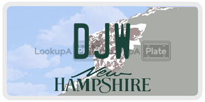 DJW  license plate in NH