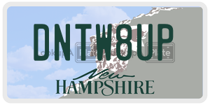 DNTW8UP  license plate in NH