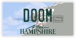 DOOM  license plate in NH