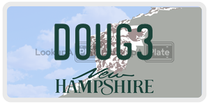 DOUG3  license plate in NH