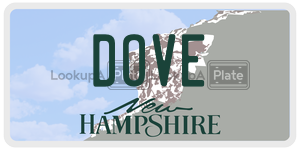 DOVE license plate in New Hampshire