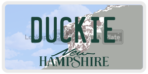 DUCKIE  license plate in NH