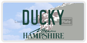 DUCKY  license plate in NH