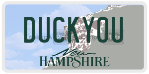 DUCKYOU  license plate in NH