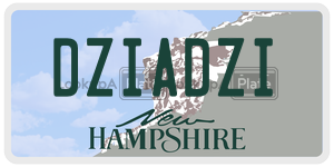 DZIADZI  license plate in NH
