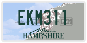EKM311  license plate in NH
