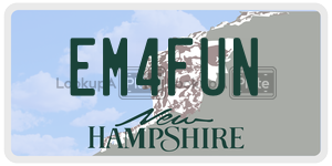 EM4FUN  license plate in NH