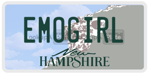 EMOGIRL  license plate in NH