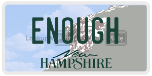 ENOUGH  license plate in NH