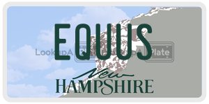 EQUUS  license plate in NH