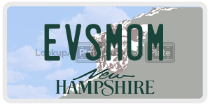 EVSMOM  license plate in NH
