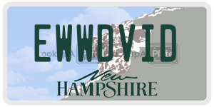 EWWDVID  license plate in NH