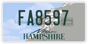 FA8597  license plate in NH