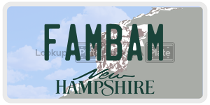 FAMBAM  license plate in NH