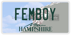 FEMBOY  license plate in NH