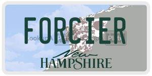 FORCIER  license plate in NH