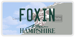 FOXIN  license plate in NH