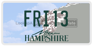 FRI13  license plate in NH