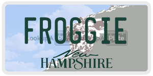FROGGIE  license plate in NH
