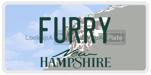 FURRY  license plate in NH