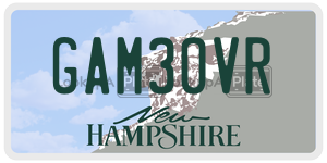 GAM3OVR  license plate in NH