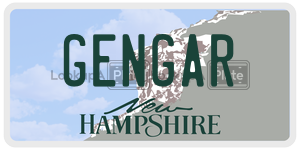 GENGAR  license plate in NH
