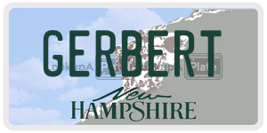 GERBERT  license plate in NH