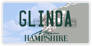GLINDA  license plate in NH