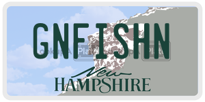 GNFISHN license plate in New Hampshire