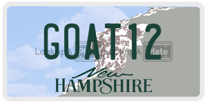 GOAT12  license plate in NH