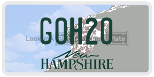 GOH2O  license plate in NH