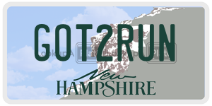 GOT2RUN  license plate in NH