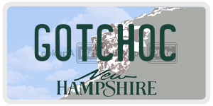 GOTCHOC license plate in New Hampshire