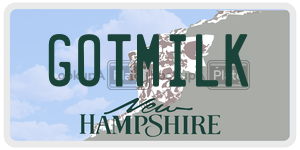 GOTMILK  license plate in NH