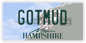 GOTMUD  license plate in NH