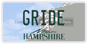 GRIDE  license plate in NH