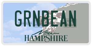 GRNBEAN  license plate in NH