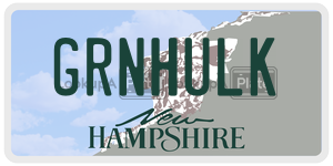 GRNHULK license plate in New Hampshire