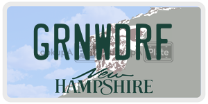 GRNWDRF  license plate in NH