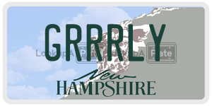 GRRRLY  license plate in NH