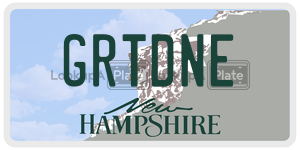GRTDNE  license plate in NH